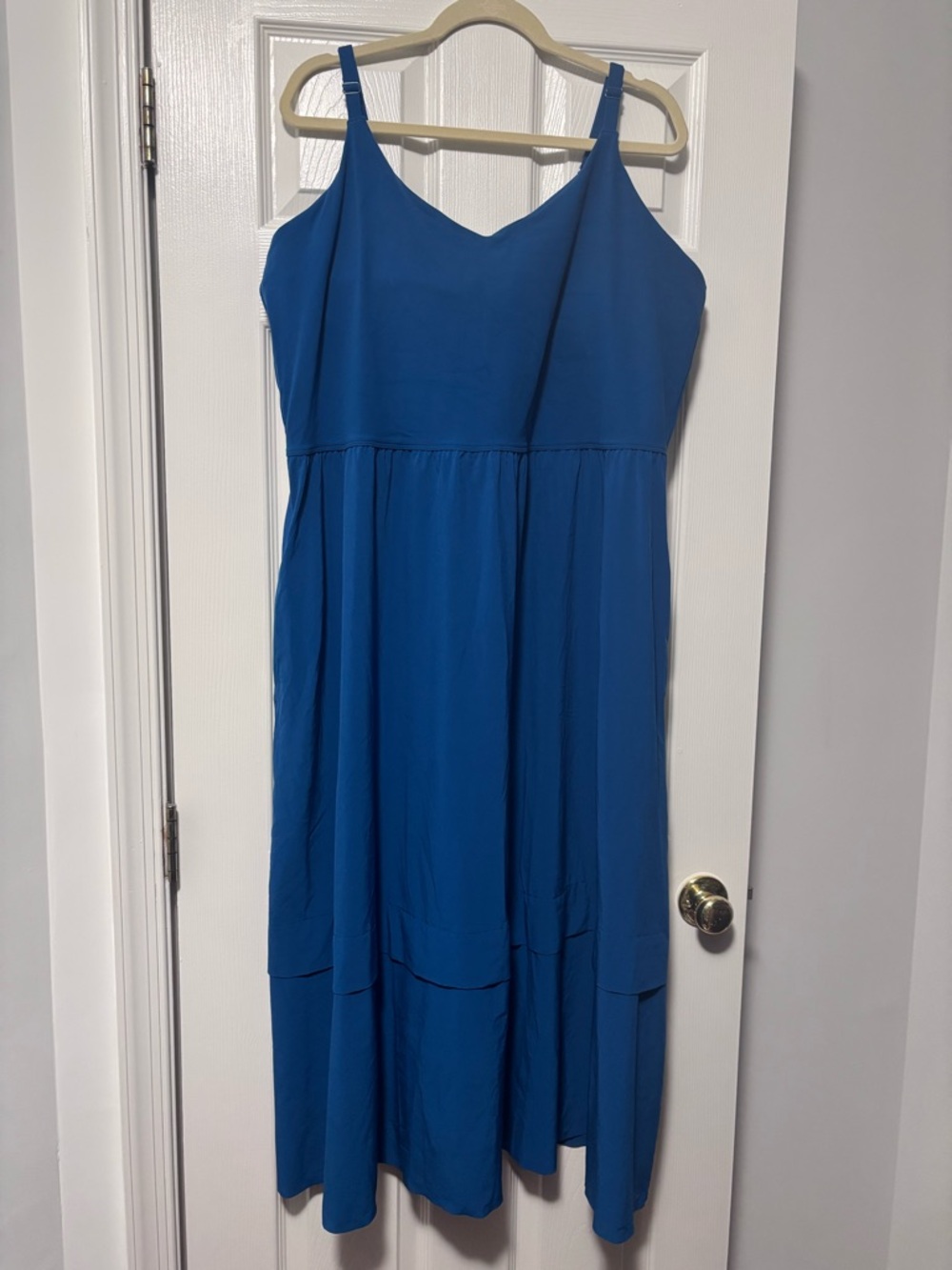 Athleta Blue Midi Dress - Spaghetti Strap